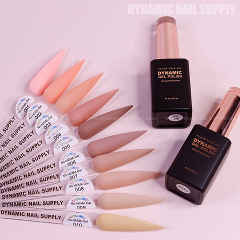 Dynamic No-HEMA Gel Polish - Color 01 to 10