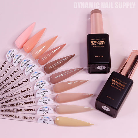 Dynamic No-HEMA Gel Polish - Color 01 to 10