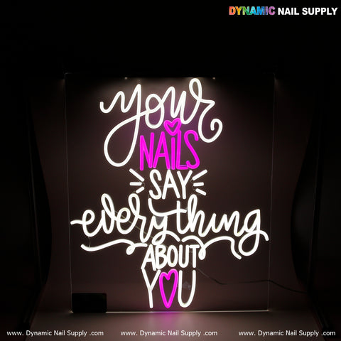 Vibrant Nails Quote LED Neon Sign – Bright, Stylish Wall Decor for Salons or Beauty studio