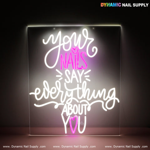 Vibrant Nails Quote LED Neon Sign – Bright, Stylish Wall Decor for Salons or Beauty studio