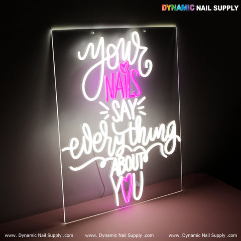 Vibrant Nails Quote LED Neon Sign – Bright, Stylish Wall Decor for Salons or Beauty studio