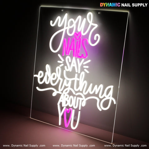 Vibrant Nails Quote LED Neon Sign – Bright, Stylish Wall Decor for Salons or Beauty studio