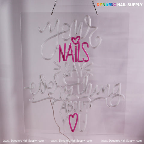 Vibrant Nails Quote LED Neon Sign – Bright, Stylish Wall Decor for Salons or Beauty studio