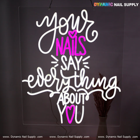 Vibrant Nails Quote LED Neon Sign – Bright, Stylish Wall Decor for Salons or Beauty studio