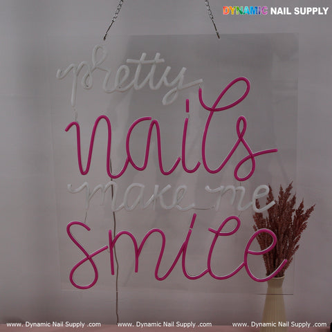 Bold & Bright "Pretty Nails" Neon LED Sign – Eye-Catching Wall Light for Salons & Beauty Spaces