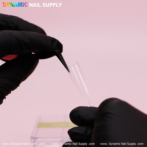 XXL Stiletto Nail Tips Extension Half-Cover - Box - 500 pcs - 10 sizes - Clear box