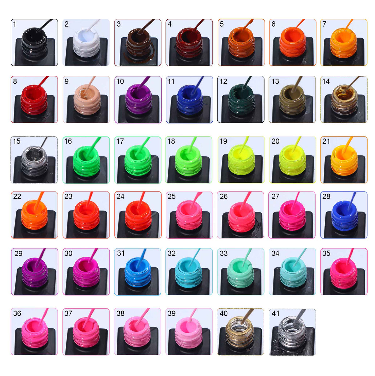 (39 Colors) Dynamic No-Wipe Liner Gel Collection for Professional ...