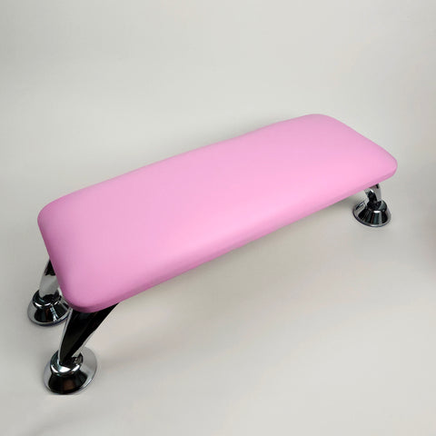 (Hot Pink) Microfiber Leather Armrest with Cushion Pillow for Pedicure Manicure (Reposabrazos Para Manicura)