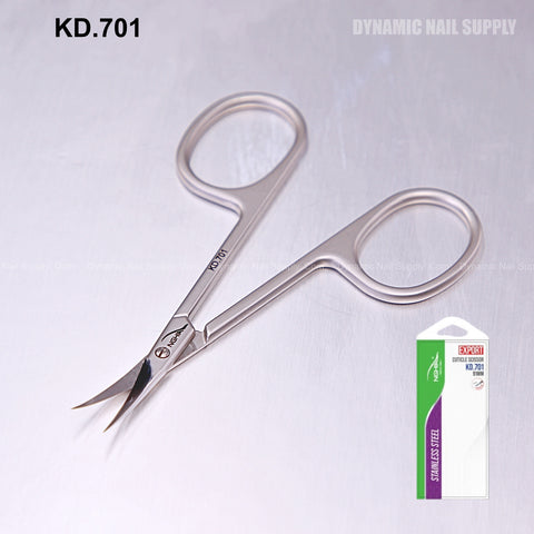 KD.701 - Professional Cuticle Scissors Curved Tips Stainless Steel