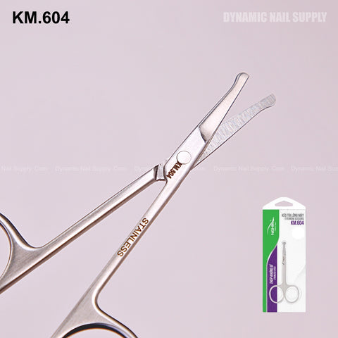 KM.604 - Professional Nose Hair Scissors Round Tips Stainless Steel