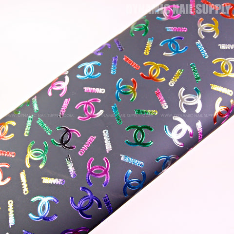 Multi-colors CC Pattern Armrest—designer accessory for hand and foot nail care; perfect for any manicure setup.
