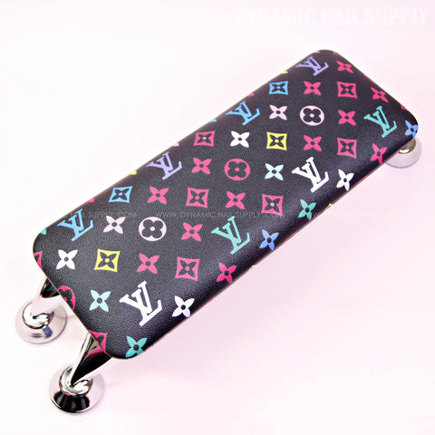 (RM007 - Multi Colors LV Pattern)Premium Logo Handrest for Mani-Pedi Services (Reposabrazos Para Manicura)