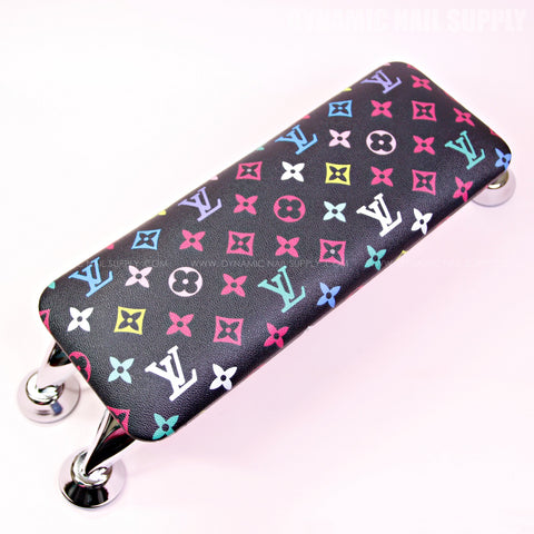 (RM007 - Multi Colors LV Pattern)Premium Logo Handrest for Mani-Pedi Services (Reposabrazos Para Manicura)