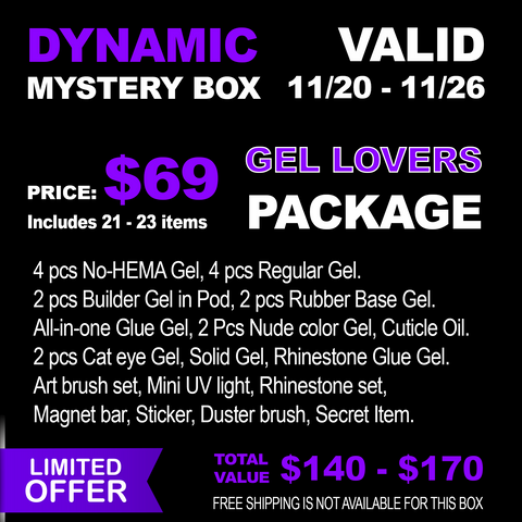 $69 Mystery Box - GEL LOVERS PACKAGE - Limited Edition - Limited Quantities