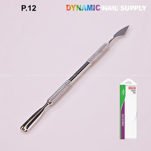 P-12 – Professional Dual-Ended Cuticle Pusher Stainless Steel
