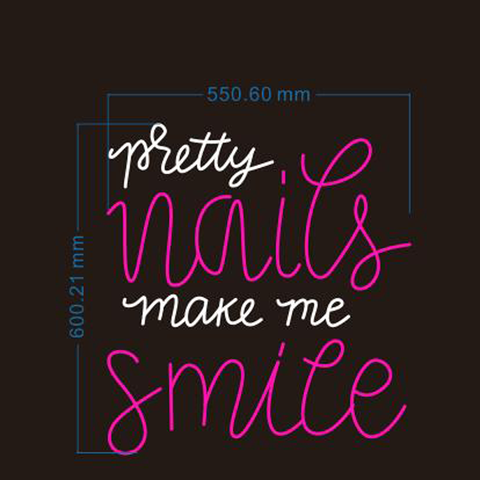 Bold & Bright "Pretty Nails" Neon LED Sign – Eye-Catching Wall Light for Salons & Beauty Spaces