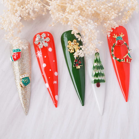 (Flash Deal) Christmas Nails Charm for Holiday Nail art design Newest Updated 2024