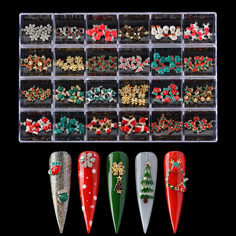 (Flash Deal) Christmas Nails Charm for Holiday Nail art design Newest Updated 2024