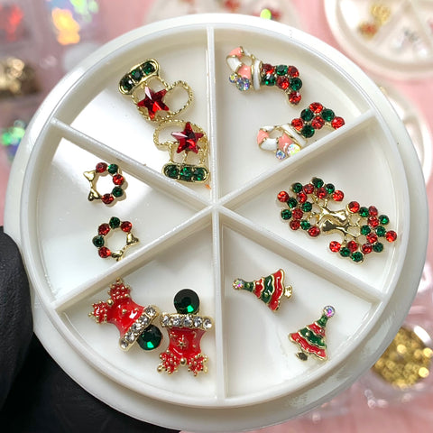 [Flash Sale] 5 sets of Nail Charms for Christmas Nail Designs (Total 54pcs of charms)