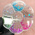 Colorful Iridescent Transparent Half Pearl Round Beads for Nails art design (flat back)