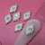 6 pcs Rhombus shape Charm for Nails Art Design (Pearls Engraved)