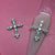 2 pcs Vintage Crucify (Crosses) Charm for Nails Art Design (Rhinestones engraved)