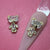 2 pcs Luxury Teddy Bear Charm for Nails Art Design (Crystal Rhinestone Engraved)