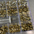 [Metallic Gold] Rhinestones set - 20 cells box - 14 big shapes and 6 round shapes