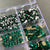 [Emerald Green] Rhinestones set - 20 cells box - 14 big shapes and 6 round shapes