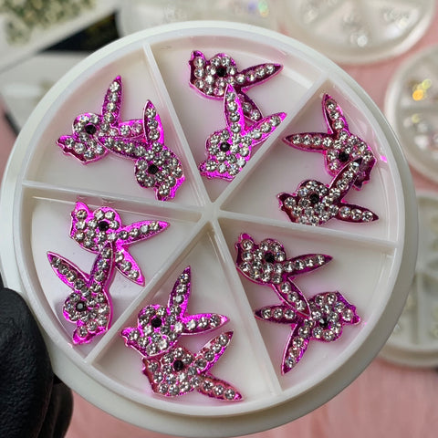 Pink/Purple Playb0y Bad Bunny Charms for Nail Art Designer