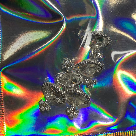 5 pcs Planet Charm for Nails art designer (Clear Crystal rhinestone engraved)