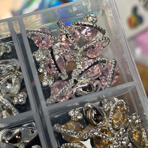 60 pcs Planet Charm for Nails art designer (Trending Global shape charms)