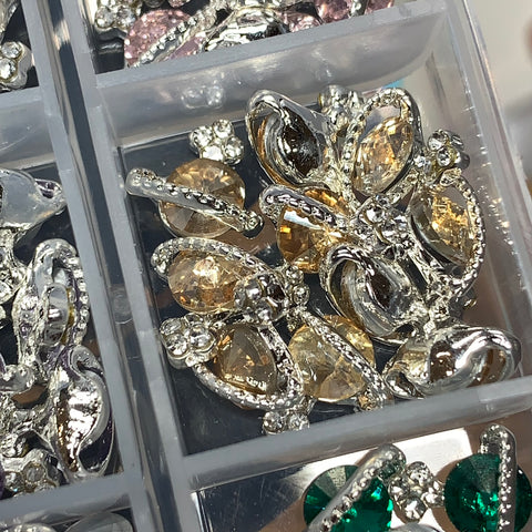 60 pcs Planet Charm for Nails art designer (Trending Global shape charms)