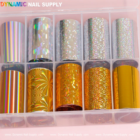 Nail Art Design Foils - Gold/Silver Holographic
