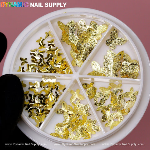 Mixed-sizes Gold Butterfly Nail Sequin Charms