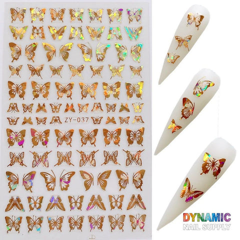 Metallic Butterfly sticker for nail art design - new 2020