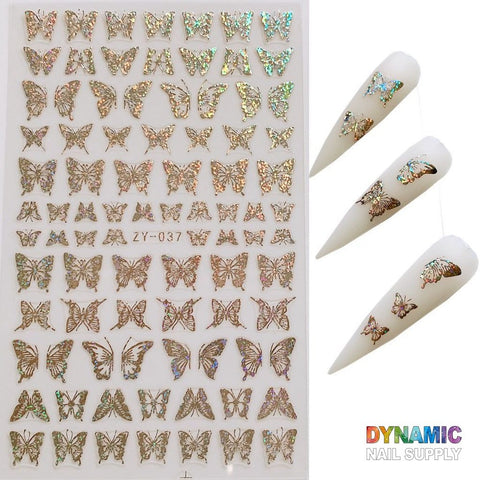 Metallic Butterfly sticker for nail art design - new 2020