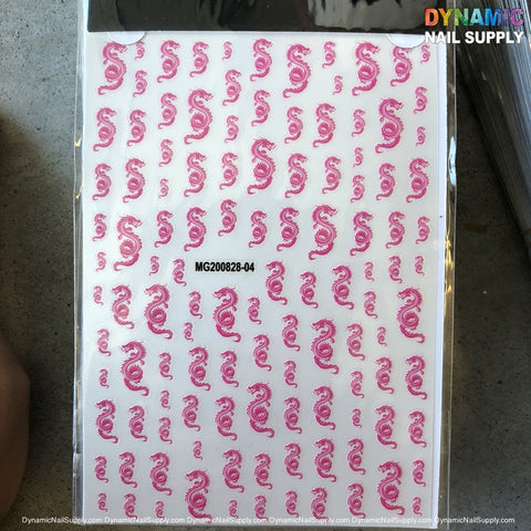 NAIL ART STICKERS - DRAGON STICKERS - SNAKE STICKER -  MG200828-04