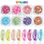 QH15060 SET 02 Holographic Nail Art Glitter Set Powder - Dynamic Nail Supply