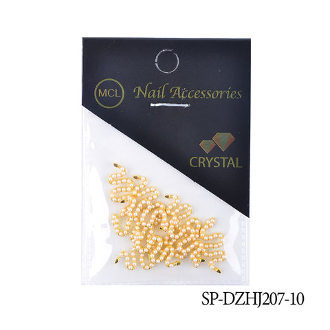 Snake shape charms for nail art from Dynamic Nail Supply, featuring a smaller design, are packaged in a clear plastic pouch that adds elegance to your nail designs. The black label displays the Dynamic Nail Supply brand and the CRYSTAL logo. These striking charms, code SP-DZHJ207-10, invite creativity and sophistication into your nail art projects.