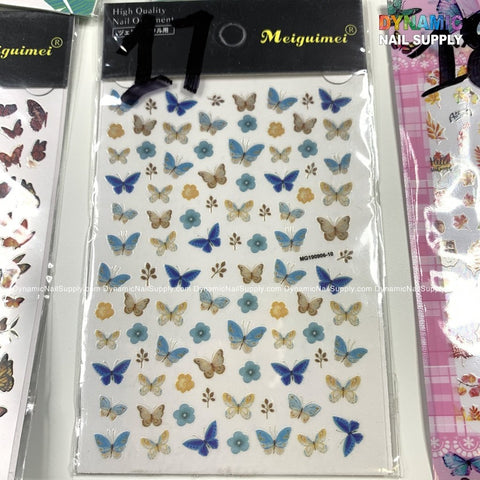 Butterfly stickers for nails art design - 17 - Dynamic Nail Supply