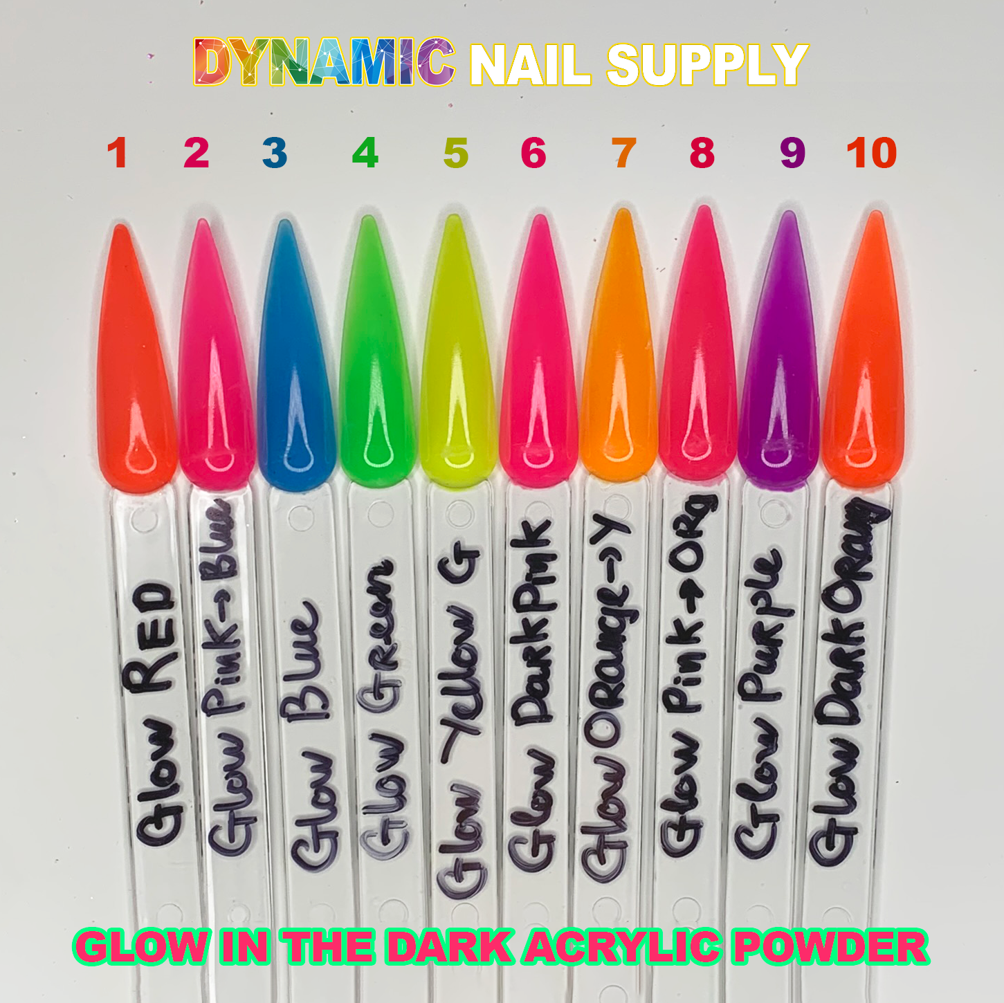 Colored GLOW IN THE DARK Acrylic & Dipping Powder For Nails – Dynamic Nail Supply
