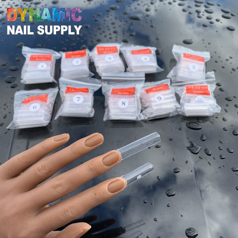[Updated] Extra Extra Long XXL C-Curve Nail Tips (Box) - 400 pcs in 10 different sizes - Clear tips