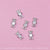 (Silver) 6 pcs Bear Charm with Rhinestones (Hugging) Engraved