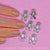 (Silver) 6 pcs Movable Teddy Bear Charm with Rhinestones Engraved