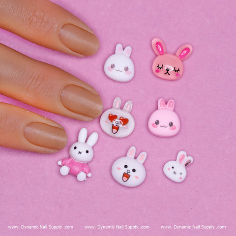 34 pcs Cute Brown and Cony charms for Nails Art Design
