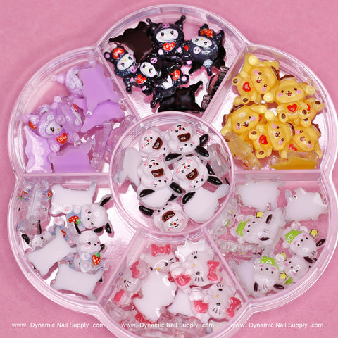 70 pcs Cute Cartoon Character charms (Kawaii) for Nails Art Design