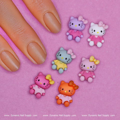 12pcs Hello Kitty Charm set (Cat Logo) Nail Charms for Nails Art Designs