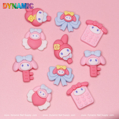 10 pcs Cute Hell0 Kitty Cat Design Nail Charms