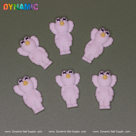 6 pcs KAWS Nail Designer Charms (Pure White)